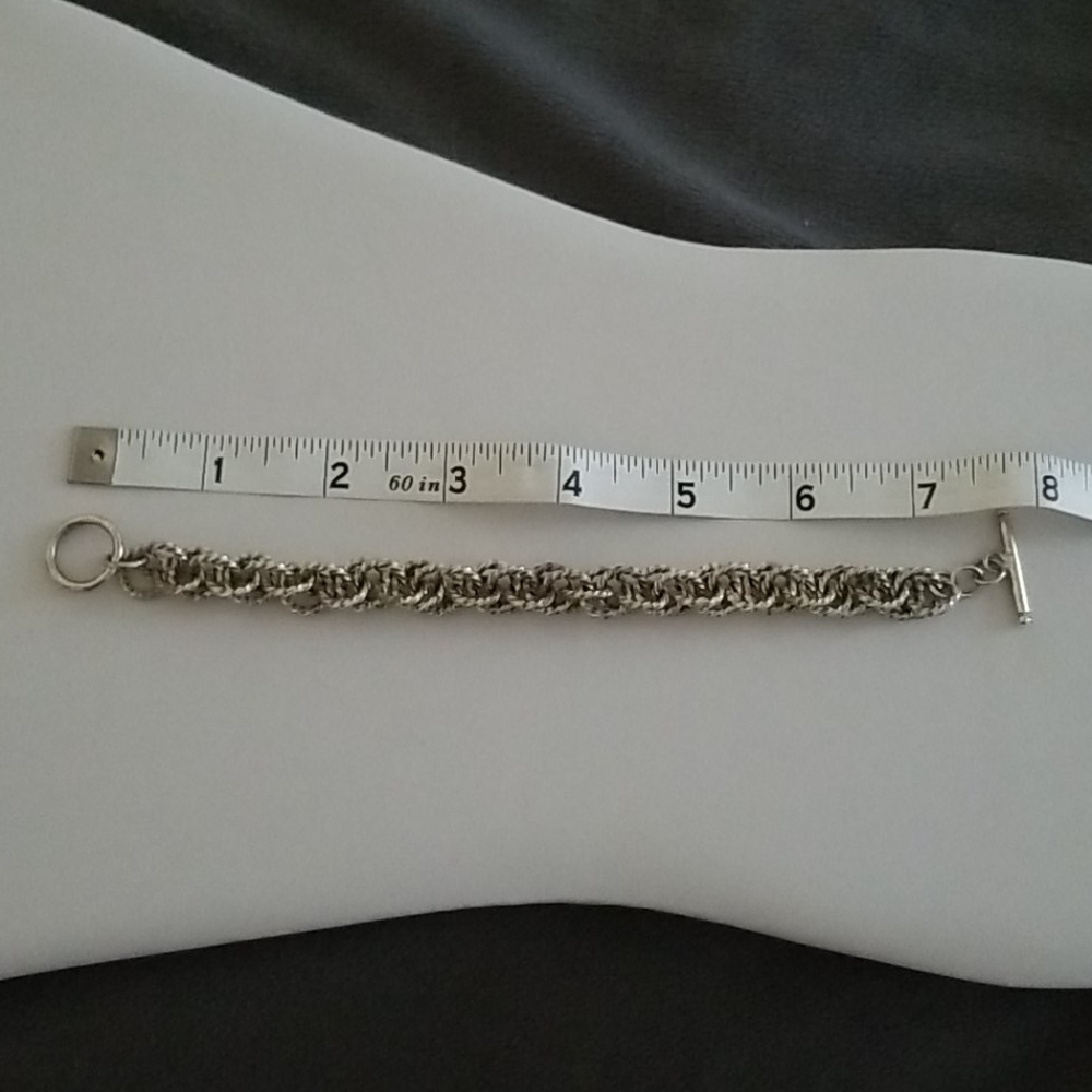 Silvertone Chain MailBracelet - Picture 3 of 4